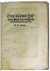 SACHS, HANS.  Drey schöner Historii von dreien heidenischen mörderischen Frawen.  1540